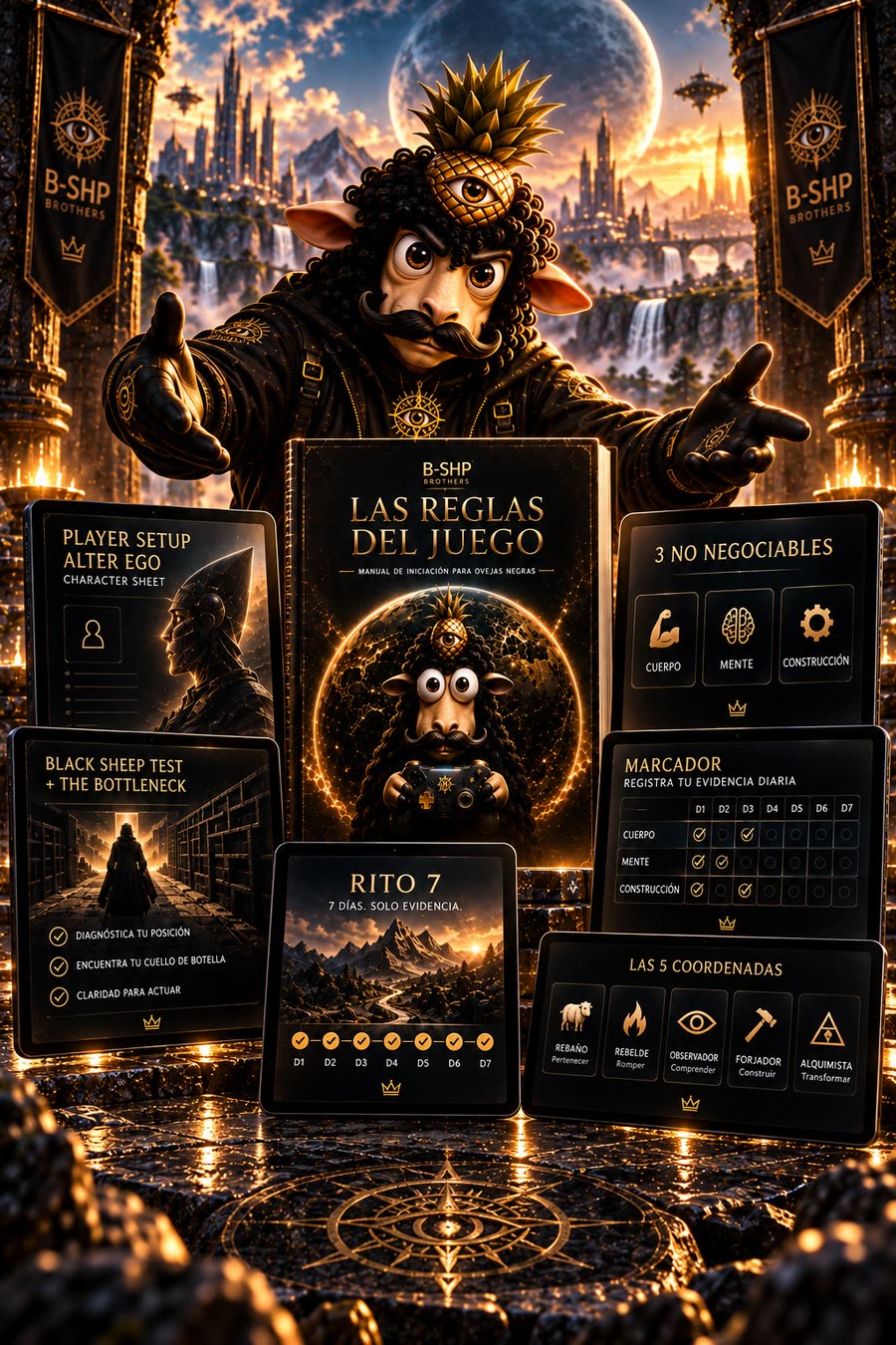 Player Setup: Alter Ego, Black Sheep Test, 3 No Negociables, Marcador, RITO7 y las 5 Coordenadas